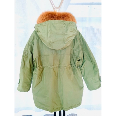Pre-owned Moncler Long Green Coat