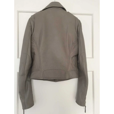 Pre-owned Balenciaga Grey Leather Leather Jacket