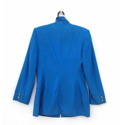 Pre-owned Versus Silk Jacket In Blue