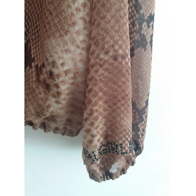 Pre-owned Blumarine Silk Blouse In Brown