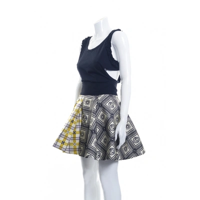 Pre-owned Fausto Puglisi Silk Mini Skirt In Multicolour