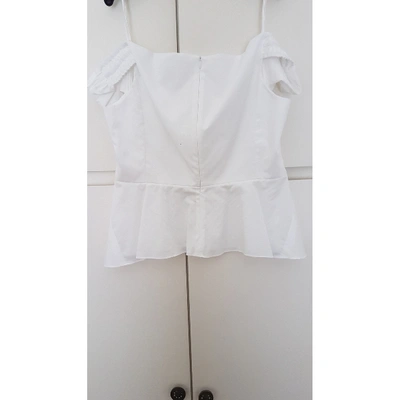 Pre-owned Peter Pilotto White Cotton Top