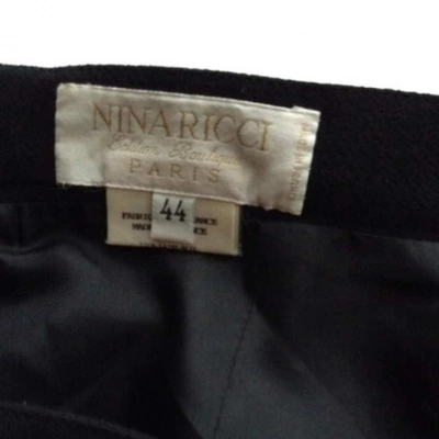 Pre-owned Nina Ricci Wool Mid-length Skirt In Black