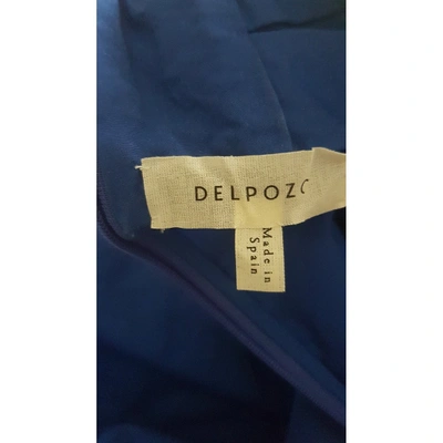 Pre-owned Delpozo Blue Cotton Top