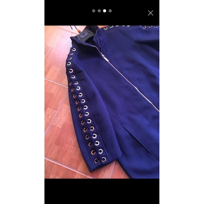 Pre-owned Elisabetta Franchi Coat In Blue