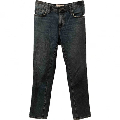 Pre-owned Current Elliott Straight Jeans In Blue