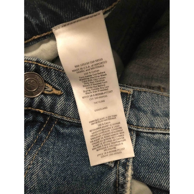 Pre-owned Current Elliott Straight Jeans In Blue