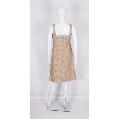 Pre-owned Valentino Silk Mid-length Dress In Gold