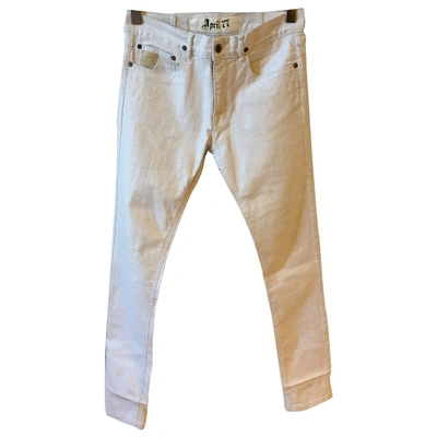 Pre-owned April77 Slim Jeans In White