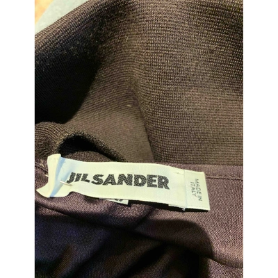 Pre-owned Jil Sander Wool Mini Dress In Brown