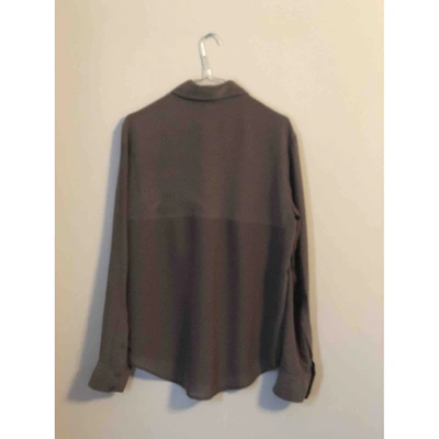 Pre-owned Alexander Wang T Silk Shirt In Brown