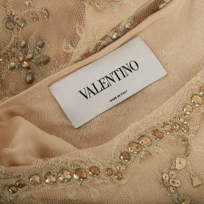 Pre-owned Valentino Mid-length Dress In Beige