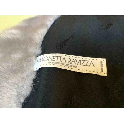 Pre-owned Simonetta Ravizza Grey Mink Coat