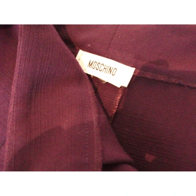 Pre-owned Moschino Wool Skirt In Purple