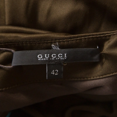 Pre-owned Gucci Khaki Dress