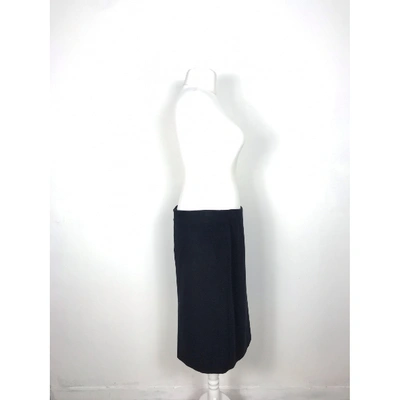 Pre-owned Stephan Janson Wool Skirt Suit In Black