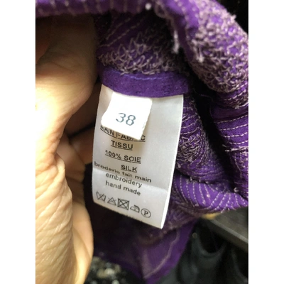 Pre-owned Balmain Glitter Mini Dress In Purple