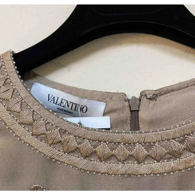 Pre-owned Valentino Silk Blouse In Brown