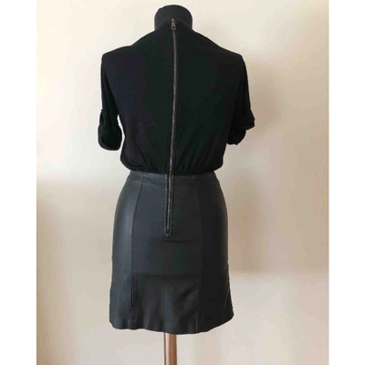 Pre-owned Burberry Black Leather Dress