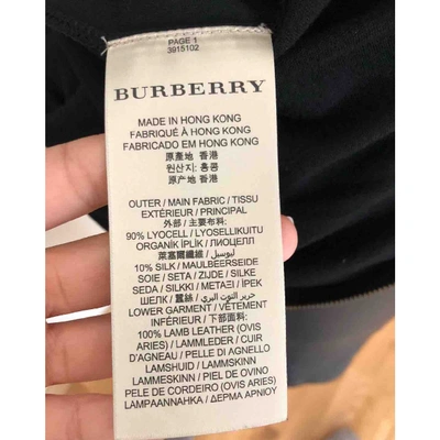 Pre-owned Burberry Black Leather Dress
