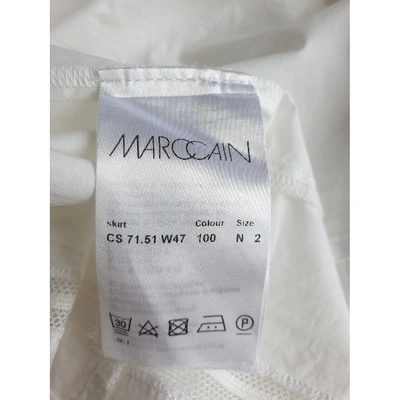 Pre-owned Marc Cain Mini Skirt In White