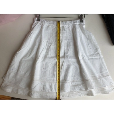 Pre-owned Marc Cain Mini Skirt In White