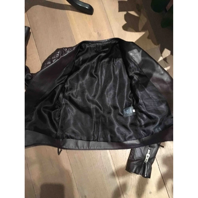 Pre-owned Balenciaga Leather Biker Jacket In Brown