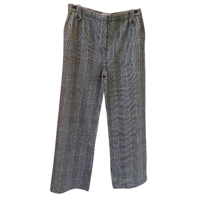 Pre-owned Max Mara Wool Large Pants In Multicolour