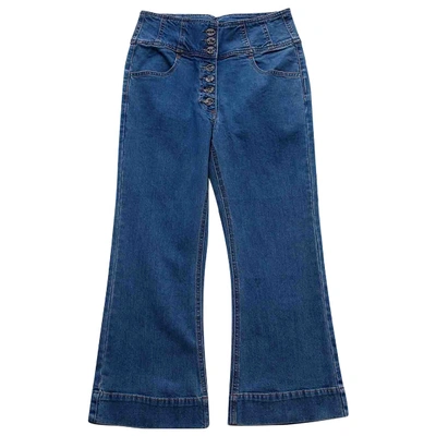 Pre-owned Ulla Johnson Blue Cotton Jeans
