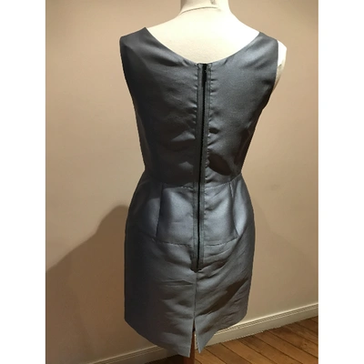 Pre-owned Dice Kayek Silk Mid-length Dress In Grey