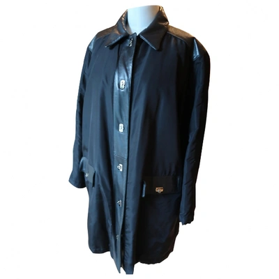 Pre-owned Ferragamo Coat In Black