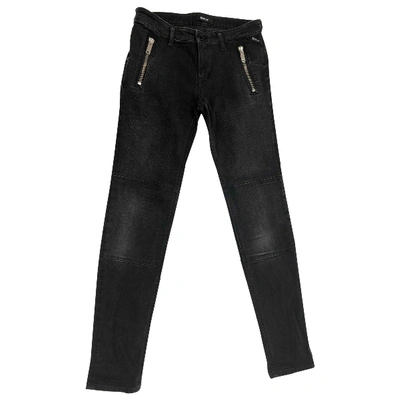 Pre-owned Replay Black Denim - Jeans Trousers