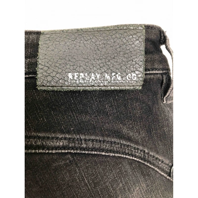 Pre-owned Replay Black Denim - Jeans Trousers