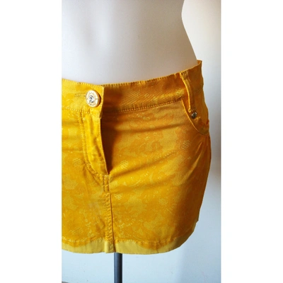 Pre-owned Blumarine Mini Skirt In Yellow