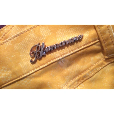 Pre-owned Blumarine Mini Skirt In Yellow