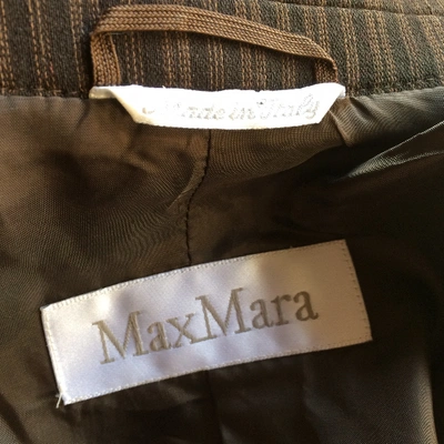 Pre-owned Max Mara Wool Blazer In Brown