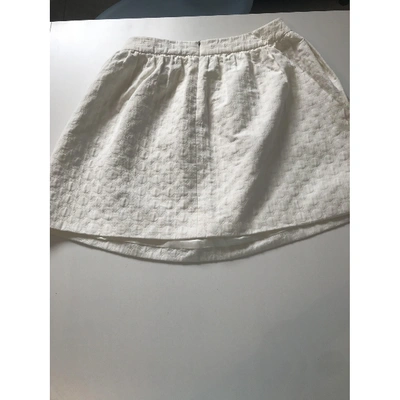 Pre-owned Karen Millen Mini Skirt In White
