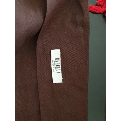 Pre-owned Marella Linen Blazer In Brown
