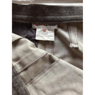 Pre-owned Saint Laurent Grey Denim - Jeans Skirt