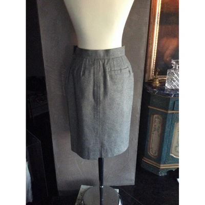 Pre-owned Saint Laurent Grey Denim - Jeans Skirt