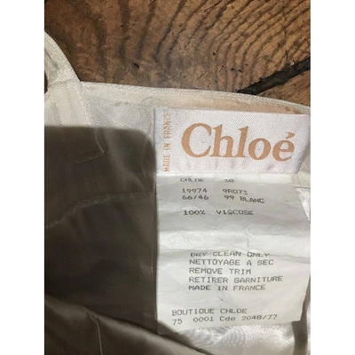 Pre-owned Chloé Mid-length Dress In White