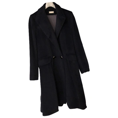 Pre-owned Alexis Mabille Cashmere Coat In Navy