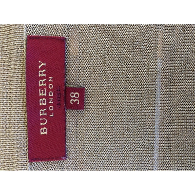 Pre-owned Burberry Gold Synthetic Knitwear