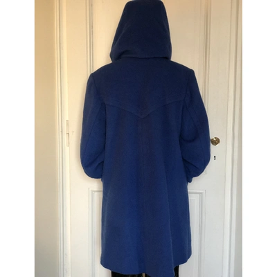 Pre-owned Saint Laurent Blue Wool Coat