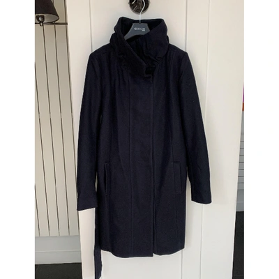 Pre-owned Patrizia Pepe Wool Coat In Blue