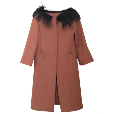 Pre-owned Narciso Rodriguez Wool Coat In Camel