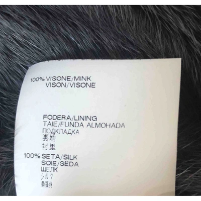 Pre-owned Versace Grey Mink Coat