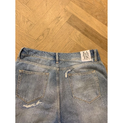 Pre-owned Zoe Karssen Straight Jeans In Blue