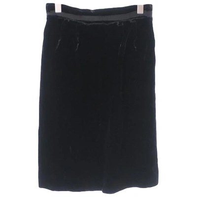 Pre-owned Lanvin Black Velvet Skirt