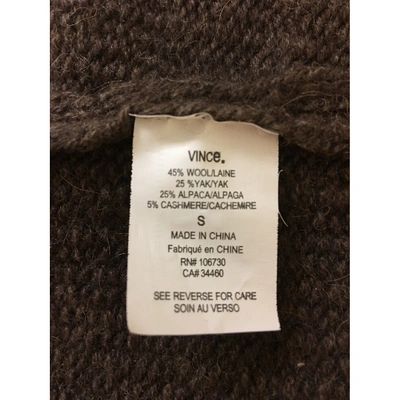 Pre-owned Vince Wool Coat In Brown